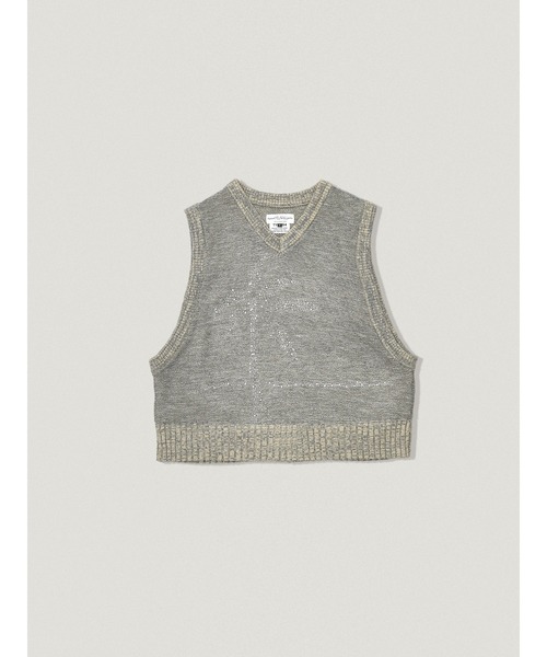 elephant TRIBAL fabrics(エレファントトライバルファブリックス)の「elephant TRIBAL fabrics Aloha Knit Vest (E38-3751)(ベスト・メンズ・ブラック/グレイッシュベージュ・FREE)」の1枚目の写真