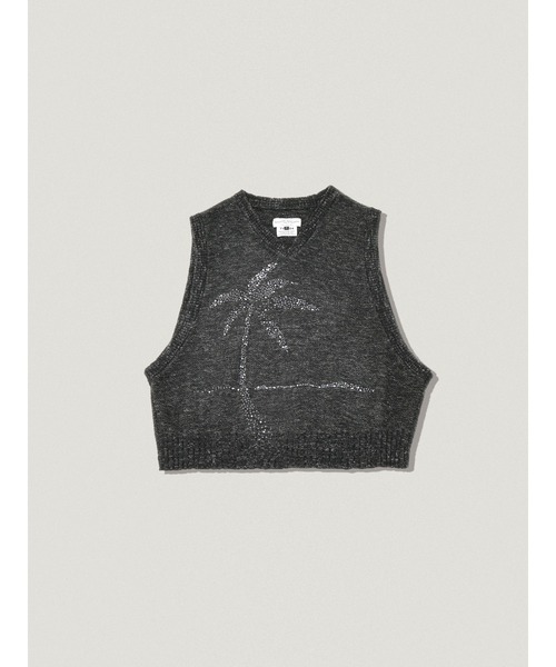 elephant TRIBAL fabrics(エレファントトライバルファブリックス)の「elephant TRIBAL fabrics Aloha Knit Vest (E38-3751)(ベスト・メンズ・ブラック/グレイッシュベージュ・FREE)」の2枚目の写真