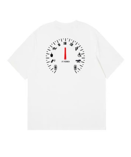 CELENA BEATS(セレナビーツ)の「バックメーターモチーフアイコンプリントTシャツ(Tシャツ/カットソー・メンズ・ホワイト/ブラック・L/M/S)」の4枚目の写真