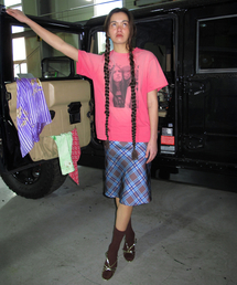 CENTAUR.KR（セントール）の「TARTAN CHECK MIDI SKIRT_BROWN（スカート）」