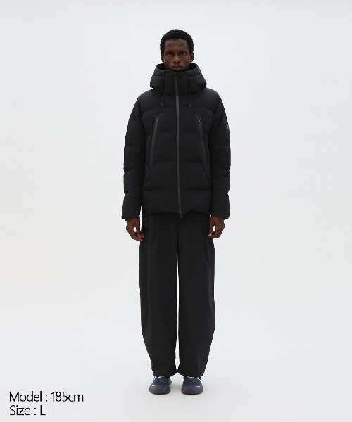 DESCENTE ALLTERRAIN(デサント オルテライン)の「DESCENTE ALLTERRAIN/デサントオルテライン MIZUSAWA MOUNTAINEER 日本製 ナイロン ダウンジャケット パラフードシステム 撥水性 2026年秋冬 秋服(ダウンジャケット/コート・メンズ・ブラック・M/L)」の4枚目の写真