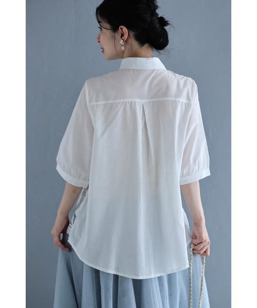 cawaii(カワイイ)の「気品に満ちる百合レースシャツトップス(シャツ/ブラウス・レディース・ホワイト・FREE)」の9枚目の写真
