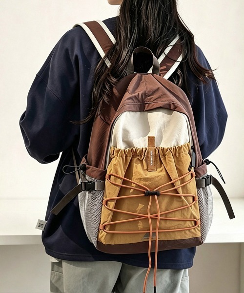 Miniministore(ミニミニストア)の「ドローコードリュックサック バックパック(バックパック/リュック・レディース・ミント/ブラウン/グレー/ブラック・FREE)」の4枚目の写真