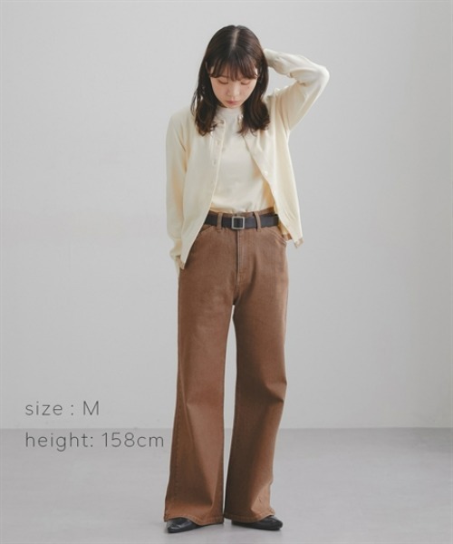Maison INNESS(メゾンアイネス)の「フレアトラウザーデニムパンツ(遮熱・UVカット)<大きいサイズ有>(デニムパンツ・レディース・ブラック/ブラウン/ブルー・3L/S/LL/L/M)」の16枚目の写真