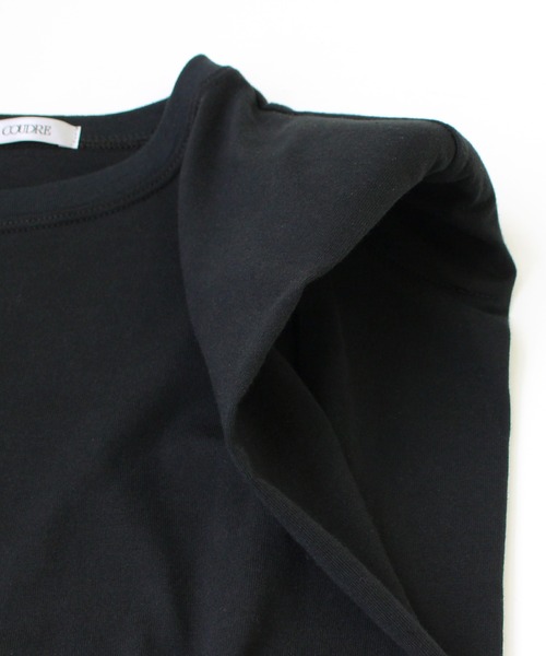 COUDRE(クードル)の「ショルダーコンシャスノースリ(Tシャツ/カットソー・レディース・ブラック/ホワイト・FREE)」の6枚目の写真