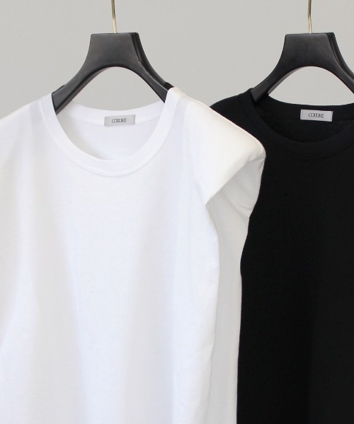 COUDRE(クードル)の「ショルダーコンシャスノースリ(Tシャツ/カットソー・レディース・ブラック/ホワイト・FREE)」の13枚目の写真