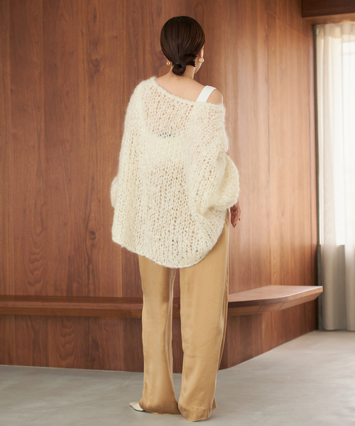 plage(プラージュ)の「《追加》HAND KNIT ジャンボタム プルオーバー(ニット/セーター・レディース・アイボリー/レッド/ブラウン/サックスブルー・FREE)」の8枚目の写真
