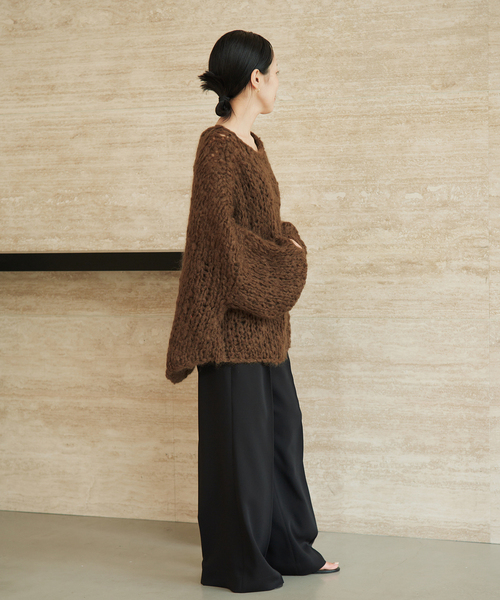 plage(プラージュ)の「《追加》HAND KNIT ジャンボタム プルオーバー(ニット/セーター・レディース・アイボリー/レッド/ブラウン/サックスブルー・FREE)」の16枚目の写真