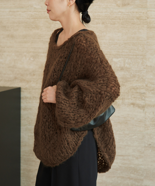plage(プラージュ)の「《追加》HAND KNIT ジャンボタム プルオーバー(ニット/セーター・レディース・アイボリー/レッド/ブラウン/サックスブルー・FREE)」の20枚目の写真