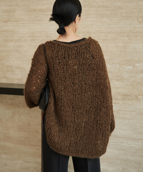 plage(プラージュ)の「《追加》HAND KNIT ジャンボタム プルオーバー(ニット/セーター・レディース・アイボリー/レッド/ブラウン/サックスブルー・FREE)」の22枚目の写真