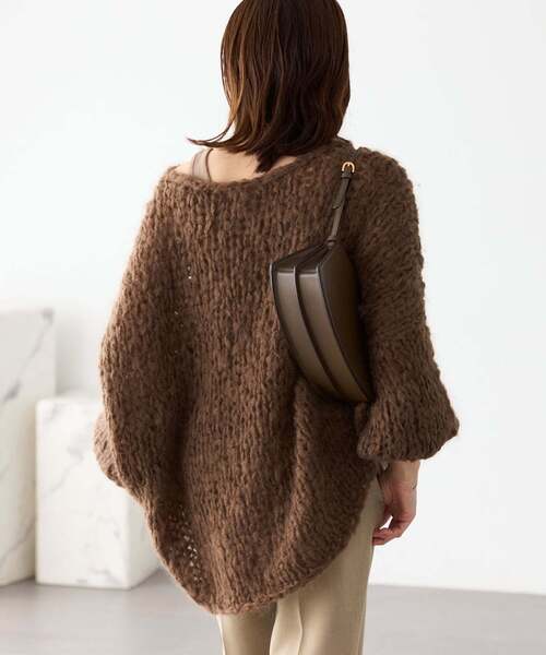 plage(プラージュ)の「《追加》HAND KNIT ジャンボタム プルオーバー(ニット/セーター・レディース・アイボリー/レッド/ブラウン/サックスブルー・FREE)」の11枚目の写真