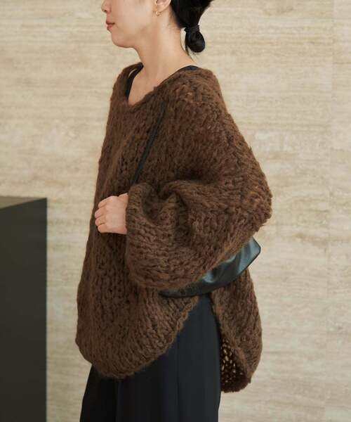 plage(プラージュ)の「《追加》HAND KNIT ジャンボタム プルオーバー(ニット/セーター・レディース・アイボリー/レッド/ブラウン/サックスブルー・FREE)」の18枚目の写真