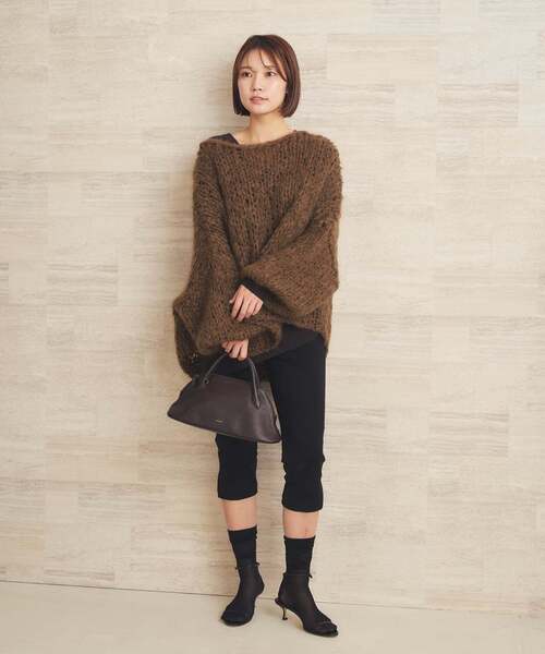 plage(プラージュ)の「《追加》HAND KNIT ジャンボタム プルオーバー(ニット/セーター・レディース・アイボリー/レッド/ブラウン/サックスブルー・FREE)」の6枚目の写真
