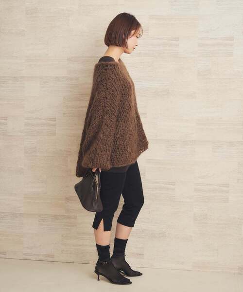 plage(プラージュ)の「《追加》HAND KNIT ジャンボタム プルオーバー(ニット/セーター・レディース・アイボリー/レッド/ブラウン/サックスブルー・FREE)」の7枚目の写真
