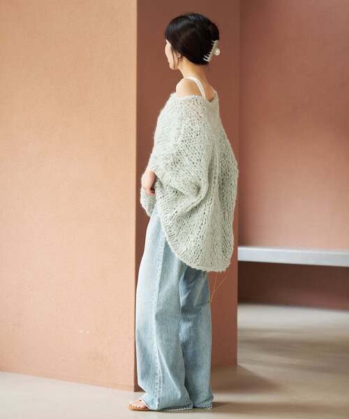 plage(プラージュ)の「《追加》HAND KNIT ジャンボタム プルオーバー(ニット/セーター・レディース・アイボリー/レッド/ブラウン/サックスブルー・FREE)」の15枚目の写真