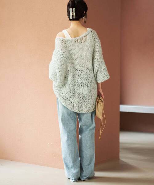 plage(プラージュ)の「《追加》HAND KNIT ジャンボタム プルオーバー(ニット/セーター・レディース・アイボリー/レッド/ブラウン/サックスブルー・FREE)」の16枚目の写真