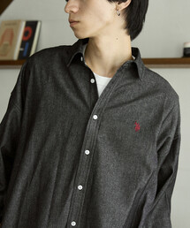 PUBLUX（パブリュクス）の「U.S. POLO ASSN. × PUBLUX/ユーエスポロアッスン 別注 ワンポイント 刺繍 デニムシャツ　限定展開（シャツ/ブラウス）」