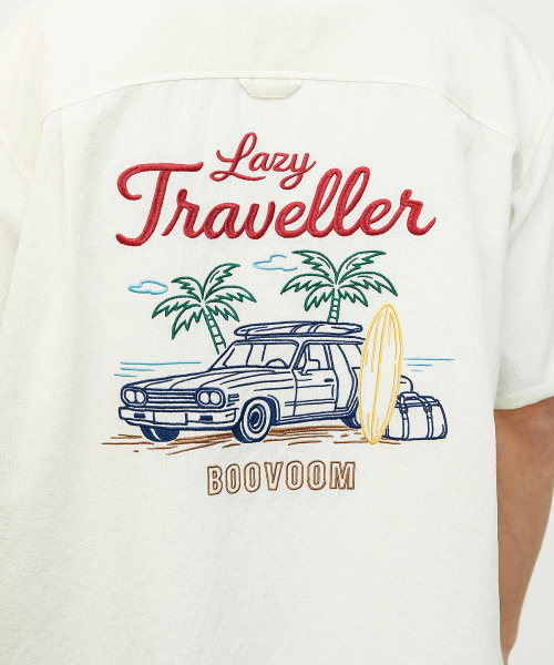 BOOVOOM（ブーブーム）の「[ビッグサイズ]ブリーズドライバー半袖シャツ（シャツ/ブラウス・メンズ・アイボリー・XL/XXXL）」の7枚目の写真