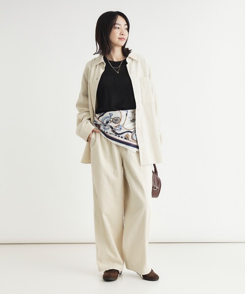 HONEYSUCKLE ROSE(ハニーサックルローズ)の「《セットアップ可/ウエストゴム》コーデュロイコクーンパンツ(その他パンツ・レディース・ベージュ/アイボリー/チャコールグレー・03/04/05)」の7枚目の写真
