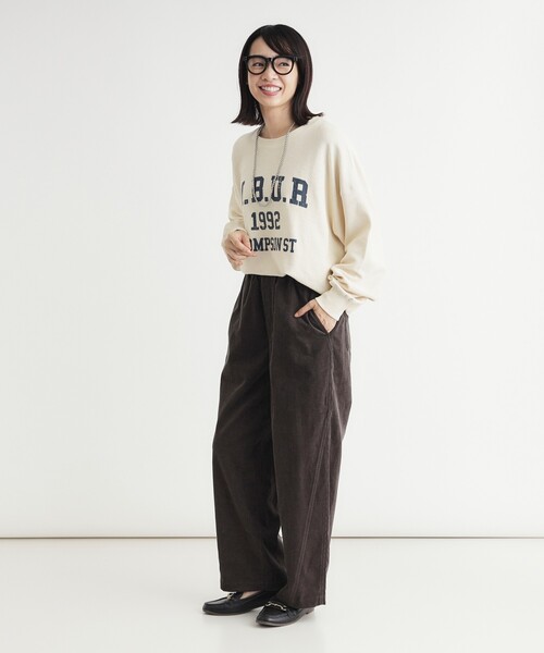 HONEYSUCKLE ROSE(ハニーサックルローズ)の「《セットアップ可/ウエストゴム》コーデュロイコクーンパンツ(その他パンツ・レディース・ベージュ/アイボリー/チャコールグレー・03/04/05)」の12枚目の写真