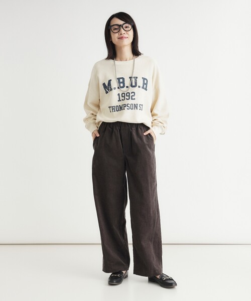 HONEYSUCKLE ROSE(ハニーサックルローズ)の「《セットアップ可/ウエストゴム》コーデュロイコクーンパンツ(その他パンツ・レディース・ベージュ/アイボリー/チャコールグレー・03/04/05)」の13枚目の写真
