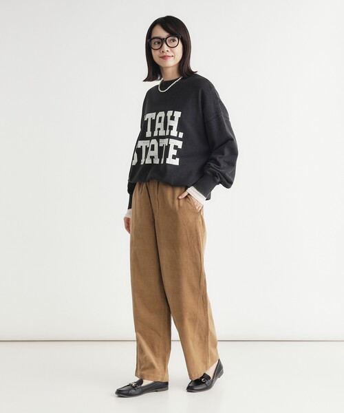 HONEYSUCKLE ROSE(ハニーサックルローズ)の「《セットアップ可/ウエストゴム》コーデュロイコクーンパンツ(その他パンツ・レディース・ベージュ/アイボリー/チャコールグレー・03/04/05)」の19枚目の写真