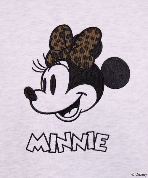 PUBLUX(パブリュクス)の「PUBLUX/パブリュクス Minnie Mouse/ミニーマウス/ レオパード柄 ドッキング スウェット 限定展開(スウェット・レディース・ブラウン/チャコールグレー/ライトグレー・フリ-)」の11枚目の写真