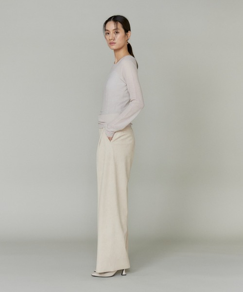 la veille by SUPERIOR CLOSET(ラベイユバイスーペリアクローゼット)の「シアーギャザープルオーバー(ニット/セーター・レディース・ブラック/グレイッシュベージュ・9号)」の10枚目の写真