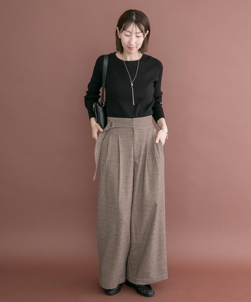 ITEMS URBANRESEARCH（アイテムズ アーバンリサーチ）の「アシメデザインチェックパンツ（その他パンツ・レディース・ブラウン/ブラック・SMALL/MEDIUM）」の10枚目の写真