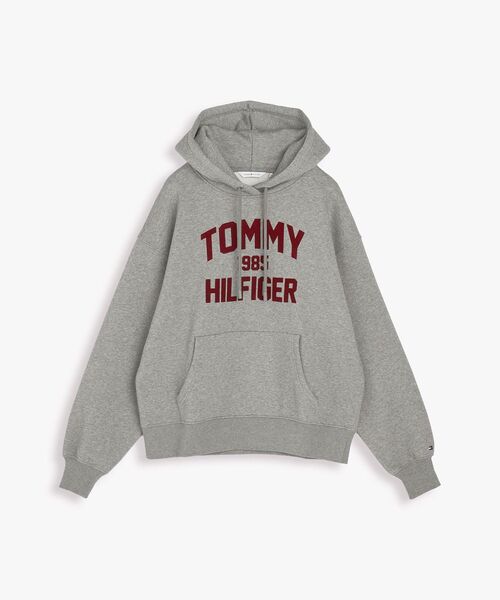 TOMMY HILFIGER(トミーヒルフィガー)の「バーシティフロッキーリラックスパーカー(スウェット・レディース・ネイビー/グレー・X-SMALL/SMALL)」の12枚目の写真
