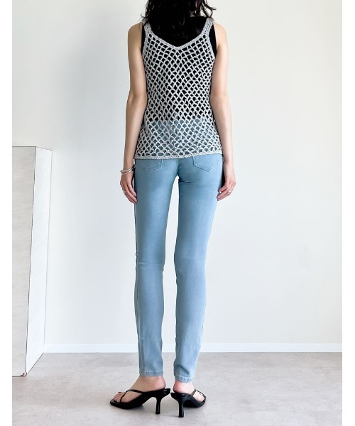 Re:EDIT（リエディ）の「[販売枚数109万枚!][小さい/大きいサイズ有]ストレッチスキニーデニムパンツ（デニムパンツ・レディース・ネイビー/ブルー/ブラック/ライトブルー/ダークブラック/グレー・XXX-LARGE/XX-LARGE/XX-SMALL/SMALL/LARGE/X-SMALL/X-LARGE/MEDIUM）」の17枚目の写真