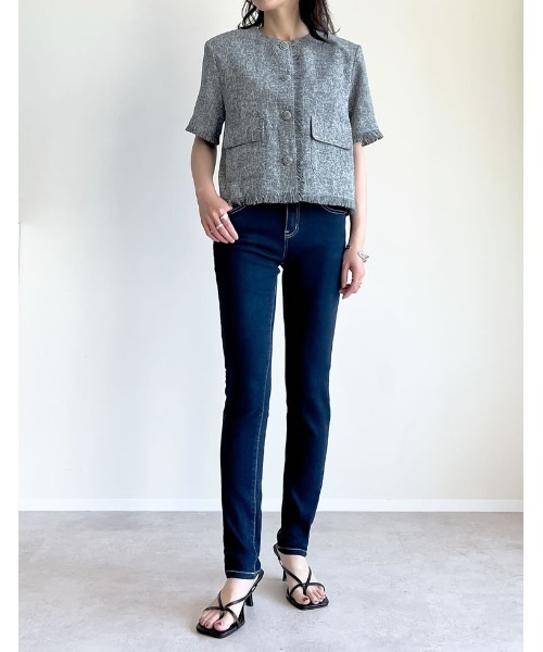 Re:EDIT（リエディ）の「[販売枚数109万枚!][小さい/大きいサイズ有]ストレッチスキニーデニムパンツ（デニムパンツ・レディース・ネイビー/ブルー/ブラック/ライトブルー/ダークブラック/グレー・XXX-LARGE/XX-LARGE/XX-SMALL/SMALL/LARGE/X-SMALL/X-LARGE/MEDIUM）」の22枚目の写真