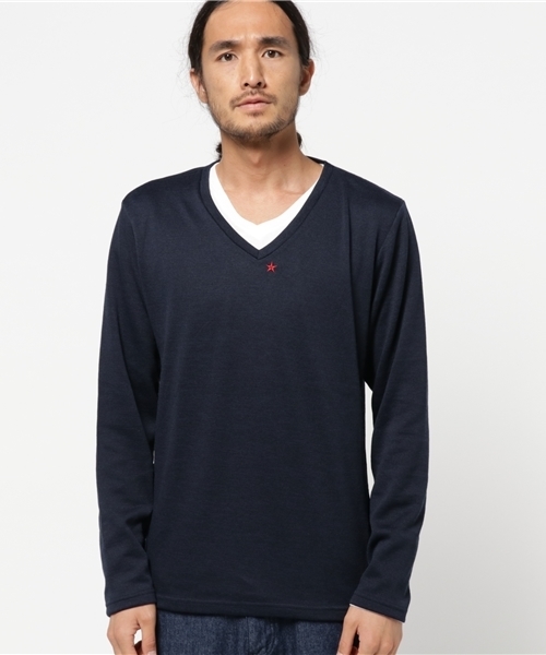 VENCEEXCHANGE(ヴァンスエクスチェンジ)の「シルフポイントVネックアンサンブル (ニット/セーター・メンズ・ネイビー/ブラック/グレー/ブラウン・SMALL/MEDIUM/LARGE)」の14枚目の写真