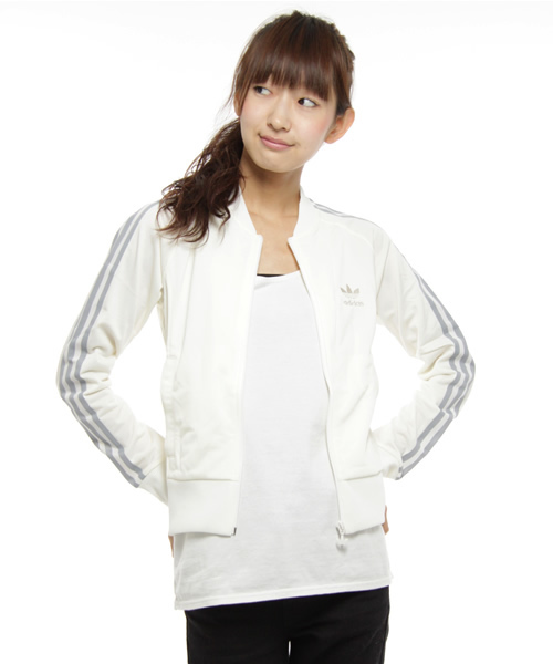 adidas Originals（アディダスオリジナルス）の「SUPER GIRL TT（ジャージ・レディース・ホワイト/ブラック・SMALL/MEDIUM/LARGE）」の2枚目の写真