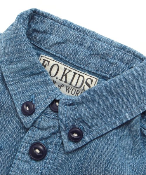 F.O.KIDS(エフオーキッズ)の「インディゴシャツ(シャツ/ブラウス・キッズ・チェック/その他/ドット/サックスブルー/レインボー/ストライプ・80/110/130/90/95/140/100/120)」の11枚目の写真