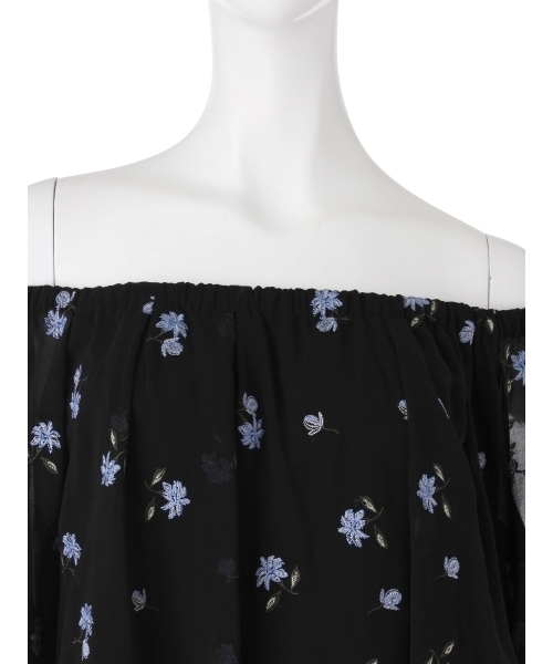 LAGUNAMOON（ラグナムーン）の「エンブロイダリーフレアーブラウス（シャツ/ブラウス・レディース・ベージュ/ブラック・FREE）」の12枚目の写真