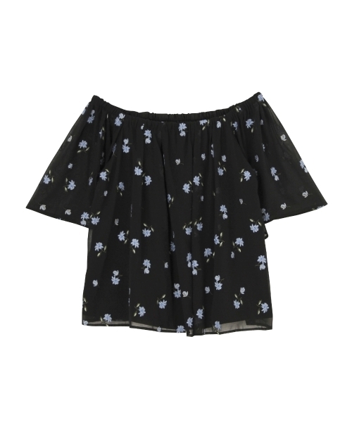 LAGUNAMOON（ラグナムーン）の「エンブロイダリーフレアーブラウス（シャツ/ブラウス・レディース・ベージュ/ブラック・FREE）」の10枚目の写真