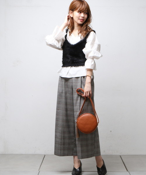 natural couture（ナチュラルクチュール）の「モンスターシャギービスチェ（ニット/セーター・レディース・アイボリー/ブラック/グリーン/プラム・FREE）」の19枚目の写真