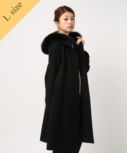Ef De L エフデエルサイズ の ファーフードロングコート その他アウター Wear