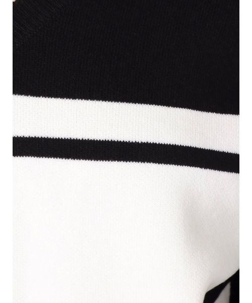 MURUA（ムルーア）の「ボーダーハーフスリーブニット（ニット/セーター・レディース・ホワイト/ブラック/オレンジ・FREE）」の15枚目の写真