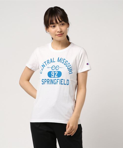 Champion(チャンピオン)の「【Champion 】18SS 選べる5カラークルーネックTシャツ【春夏新作】(Tシャツ/カットソー・レディース・グレー/ピンク/ホワイト/ブラック/ネイビー・L/M)」の12枚目の写真