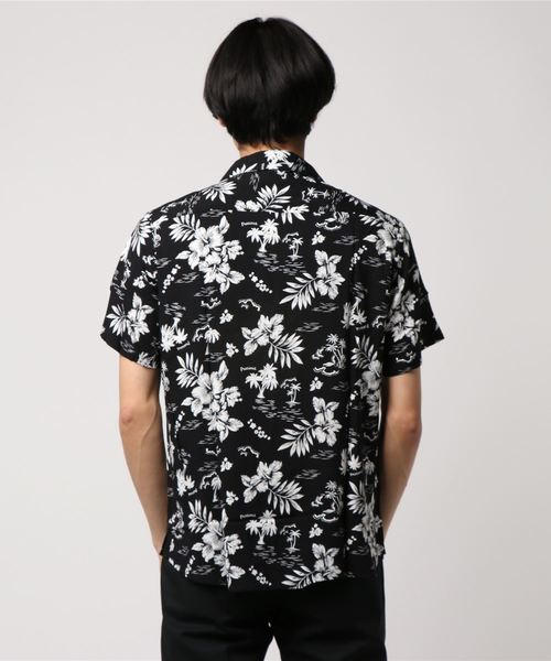 VENCEEXCHANGE（ヴァンスエクスチェンジ）の「WEB限定 トロピカル柄オープンカラーシャツ（シャツ/ブラウス・メンズ・ホワイト/ダークグレー・LARGE/MEDIUM）」の12枚目の写真