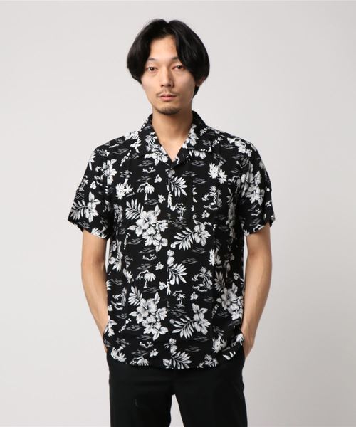 VENCEEXCHANGE（ヴァンスエクスチェンジ）の「WEB限定 トロピカル柄オープンカラーシャツ（シャツ/ブラウス・メンズ・ホワイト/ダークグレー・LARGE/MEDIUM）」の22枚目の写真