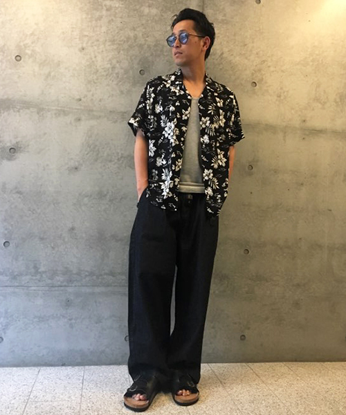 VENCEEXCHANGE（ヴァンスエクスチェンジ）の「WEB限定 トロピカル柄オープンカラーシャツ（シャツ/ブラウス・メンズ・ホワイト/ダークグレー・LARGE/MEDIUM）」の18枚目の写真