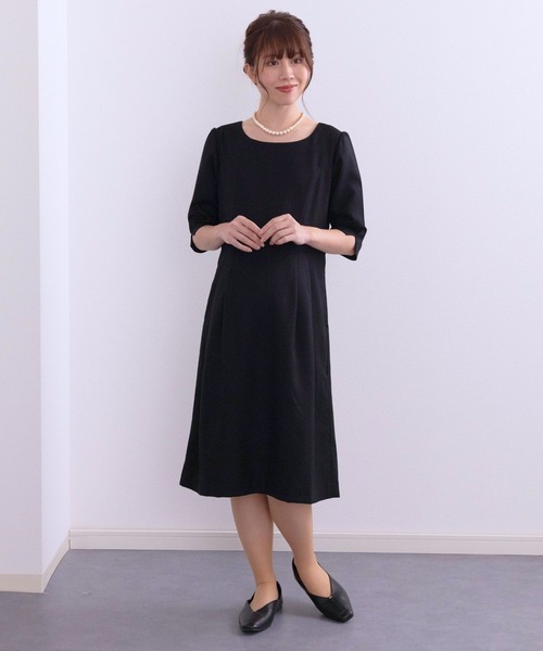 SweetMommy（スウィートマミー）の「メリノウール フォーマル マタニティワンピース [産前産後] [日本製]（マタニティウェア/グッズ・レディース・ブラック/ネイビー・LL/S/M/L）」の15枚目の写真