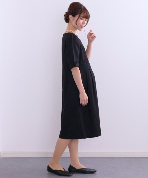 SweetMommy（スウィートマミー）の「メリノウール フォーマル マタニティワンピース [産前産後] [日本製]（マタニティウェア/グッズ・レディース・ブラック/ネイビー・LL/S/M/L）」の18枚目の写真