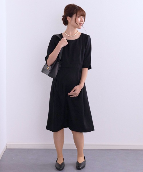 SweetMommy（スウィートマミー）の「メリノウール フォーマル マタニティワンピース [産前産後] [日本製]（マタニティウェア/グッズ・レディース・ブラック/ネイビー・LL/S/M/L）」の20枚目の写真
