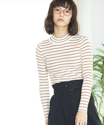 WEGO/リブハイネックニット