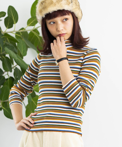 WEGO(ウィゴー)の「WEGO/リブハイネックニット(ニット/セーター・レディース・ブラック/ダークグリーン/ネイビー/ブラウン/オフホワイト/マスタード/杢グレー/ライトピンク/ワイン/ライトベージュ/ホワイト系その他5/ブラウン系その他5/イエロー系その他6/レッド系その他5/オレンジ/パープル/ライム・FREE)」の14枚目の写真