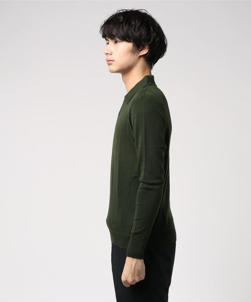 Letroyes(ルトロワ)の「Letroyes: ロングスリーブ ポロシャツ(ポロシャツ・メンズ・セージグリーン・M/L)」の2枚目の写真